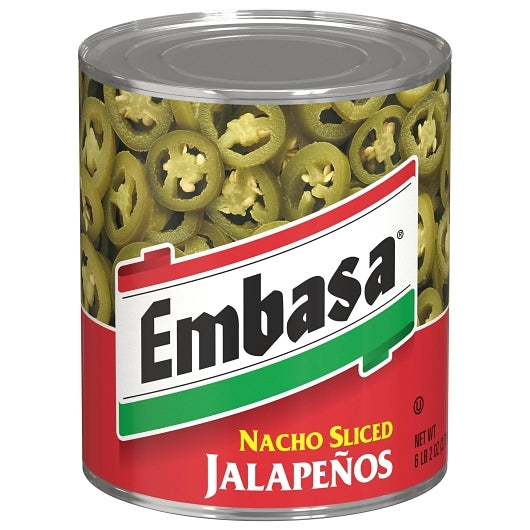Embasa Nacho Sliced Jalapeno Peppers, 6 x 98 oz Case - DOT product image 2