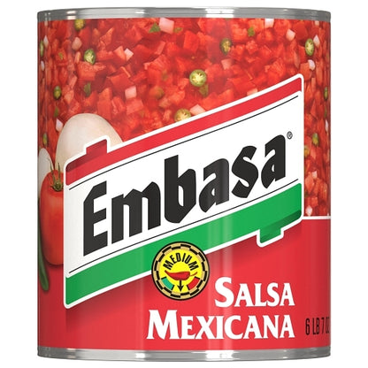 Sauce Picante Mexicana MEDIUM Mexican Salsa, 6 x 103 oz Case - Condiments & Sauces
