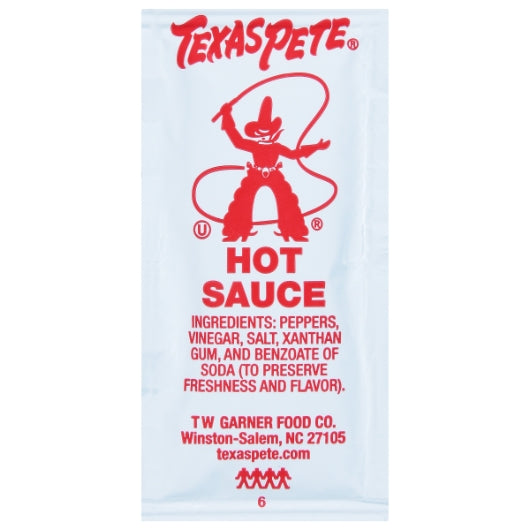 Texas Pete Hot Sauce Single Serve Packets, 1 x 200 each Case - Condiments & Sauces