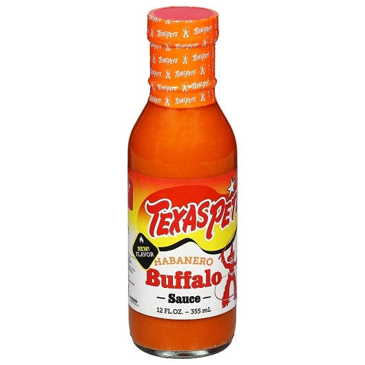 Texas Pete Habanero Buffalo Sauce, 12 x 12 fl oz Case - Condiments & Sauces