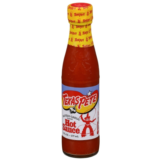 Texas Pete Sauteed Garlic Hot Sauce Bottle, 12 x 6 oz Case - Condiments & Sauces
