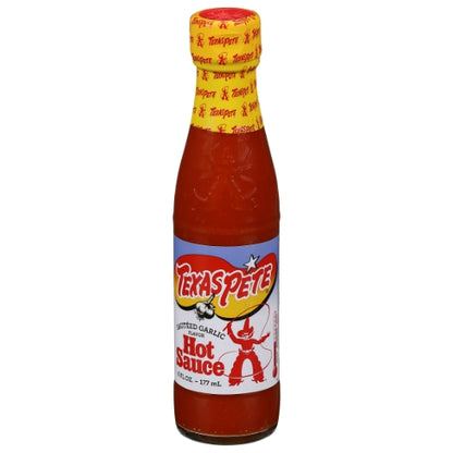 Texas Pete Sauteed Garlic Hot Sauce Bottle, 12 x 6 oz Case - Condiments & Sauces