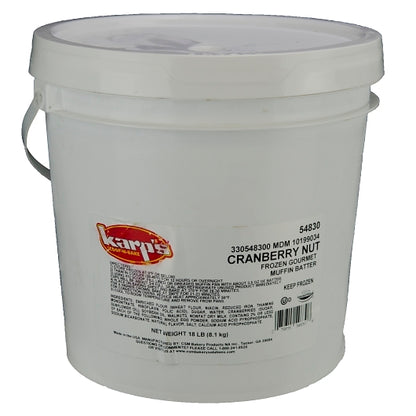 Baker and Baker Scoop-N-Bake Cranberry Nut Muffin Batter, 1 x 18 lb Case - GS1 closed shipping case image