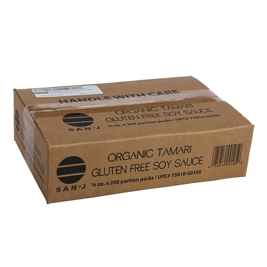 San J Organic Tamari Soy Sauce Packets, 200 x 0.25 fl oz Case - DOT product image 5