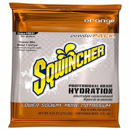 Sqwincher Drink Powder Orange Electrolytes, 4 x 20 x 9.53 oz Case - Nutrition Drinks