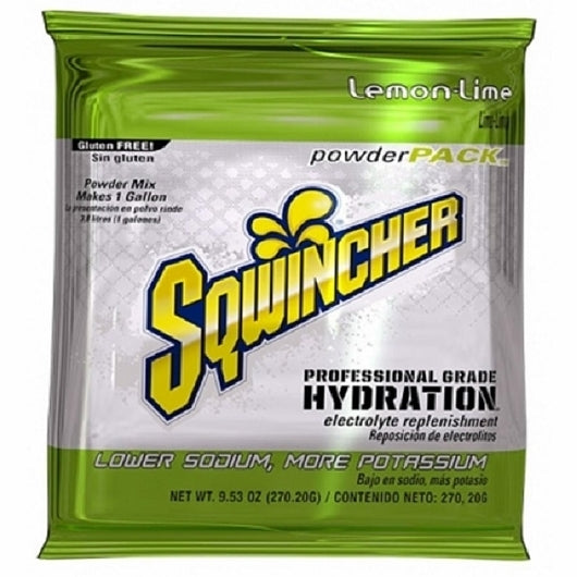 Sqwincher Drink Powder Lemon Lime Electrolytes, 4 x 20 x 9.53 oz Case - Nutrition Drinks