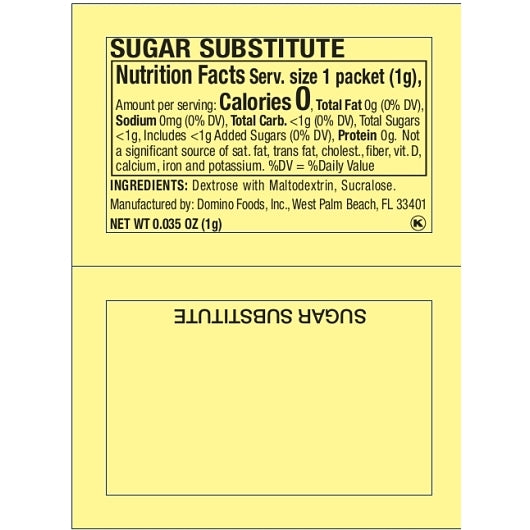 Commodity Sugar & Domino Yellow Packets Sugar, 2000 x 2000 each Case - DOT product image 7