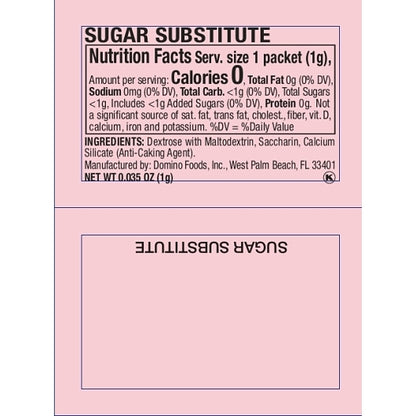 Domino Commodity Sugar Substitute Pink Packets, 2000 x 2000 each Case - DOT product image 6