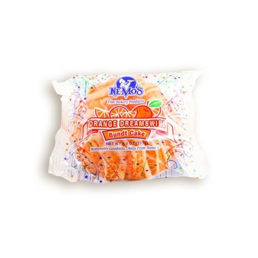 Nemo's Orange Dreamswirl Individually Wrapped Orange Dream Swirl Bundt Cake, 12 x 4 oz Case - Bakery & Desserts