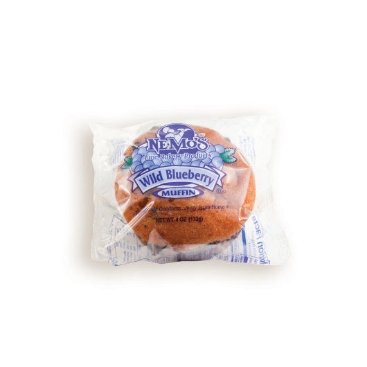 Ne-Mos Wild Blueberry Muffin, 12 x 4 oz Case - Bakery & Desserts
