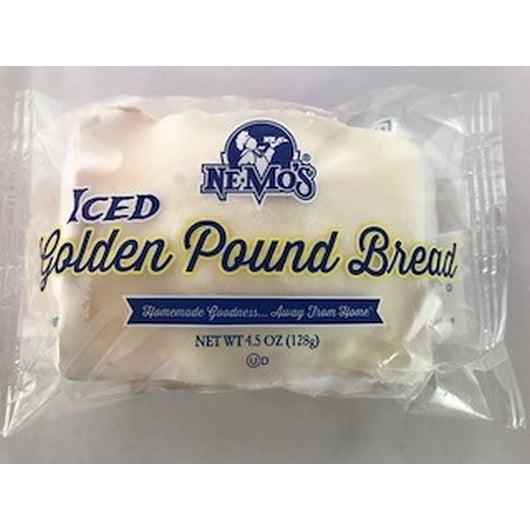 Nemo's Iced Golden Individually Wrapped Iced Golden Pound Cake, 12 x 4.5 oz Case - Bakery & Desserts