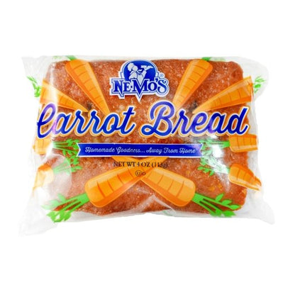 Ne-Mo's Carrot Cake Bread, 12 x 4 oz Case - Bakery & Desserts