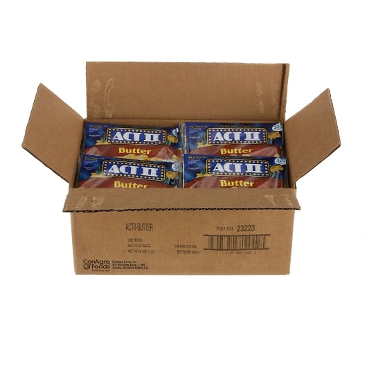 ACT II Microwave Popcorn Tray Butter, 4 x 18 x 2.75 oz Case - GS1 open-case image