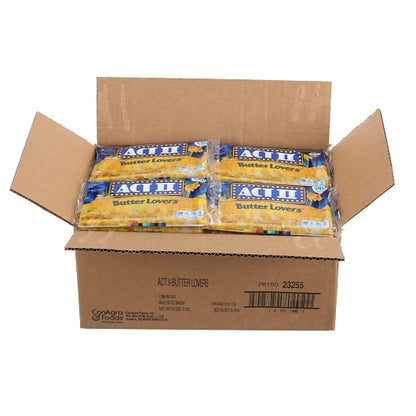 ACT II Microwave Popcorn Tray Butter Lovers, 4 x 18 x 6.645 lb Case - GS1 open-case image