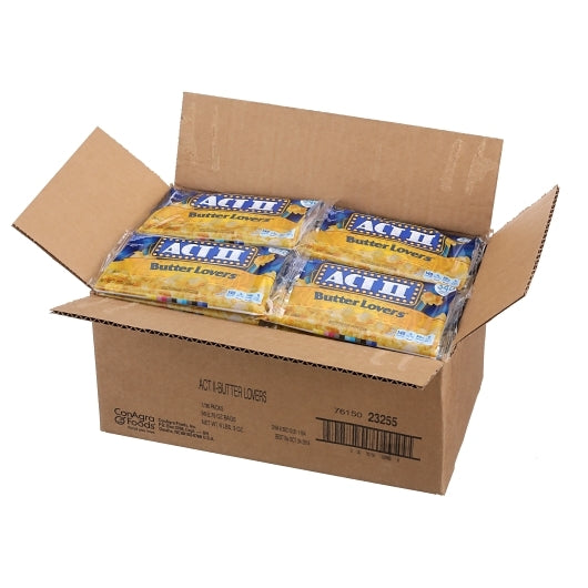 ACT II Microwave Popcorn Tray Butter Lovers, 4 x 18 x 6.645 lb Case - GS1 open-case image