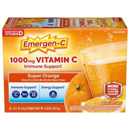 Emergen-C VITAMIN C SUPER ORANGE, 4 x 3 x 30 each Case - DOT product image 3