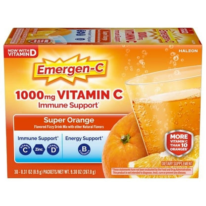 Emergen-C VITAMIN C SUPER ORANGE, 4 x 3 x 30 each Case - DOT product image 3