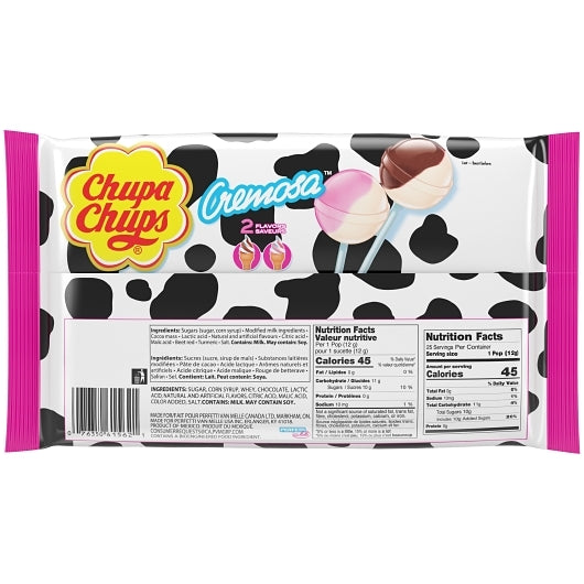 Chupa Chups Cremosa Lollipops, 12 x 25 PC Case - Candy & Confections - image 2