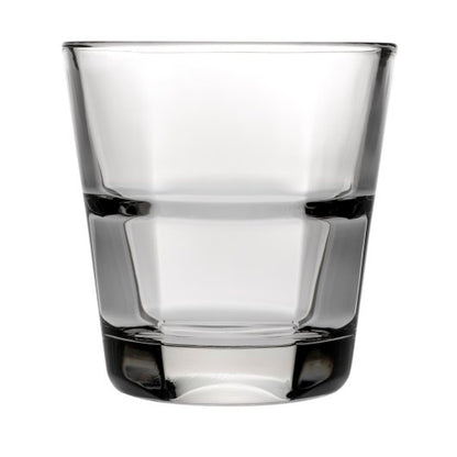 Anchor Hocking 9 Ounce Rocks Stackable Rim Tempered Glass, 1 x 24 each Case - Glassware & Drinkware
