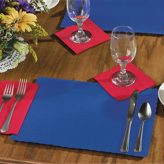 Hoffmaster 9.5 Inch X 13.5 Inch Navy Paper Placemat, 1 x 1000 each Case - DOT product image 2