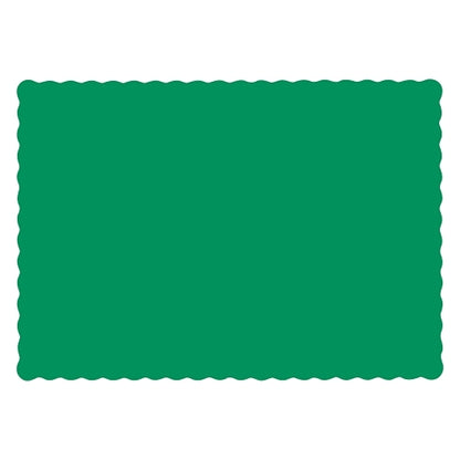 Hoffmaster 9.5 Inch X 13.5 Inch Jade Economy Line Paper Placemat, 1 x 1000 each Case - Plates Bowls