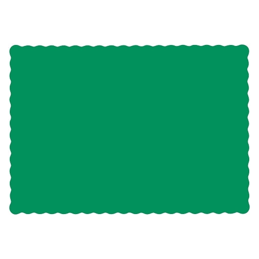 Hoffmaster 9.5 Inch X 13.5 Inch Jade Economy Line Paper Placemat, 1 x 1000 each Case - Plates Bowls