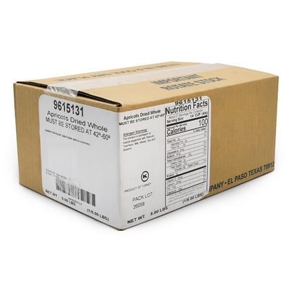 Azar Dried Whole Apricot, 1 x 5 lb Case - GS1 closed shipping case image