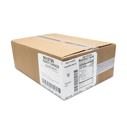 Party Choice Cashew Halves Pieces, 1 x 5 lb Case - Nuts & Seeds