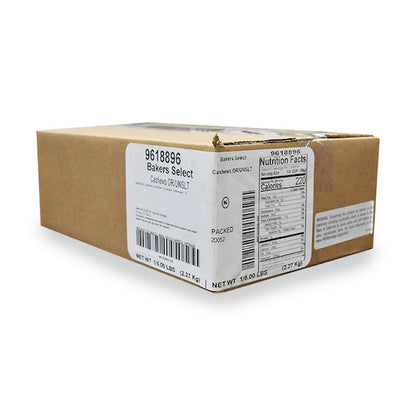Bakers Select Cashew Pieces Oil Roasted Unsalted, 1 x 5 lb Case - Alternate product angle or state