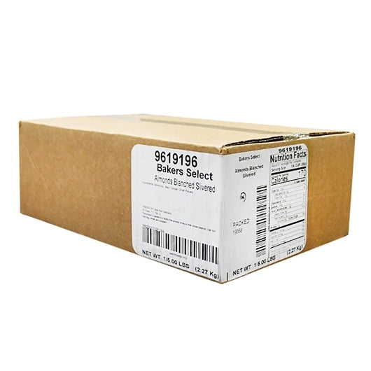 Bakers Select Almond Sliver Raw, 1 x 5 lb Case - Nuts & Seeds
