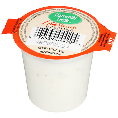 Naturally Fresh Light Ranch Dressing Single Serve Cups, 100 x 1.5 oz Case - Condiments & Sauces