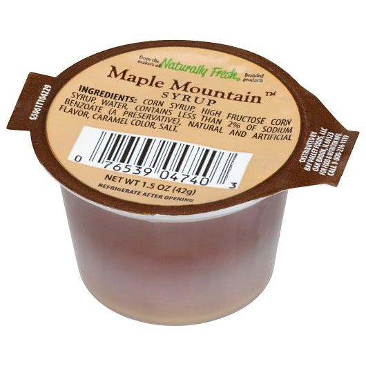 Naturally Fresh Maple Flavored Pancake Syrup Single Serve Cups, 100 x 1.5 oz Case - Condiments & Sauces