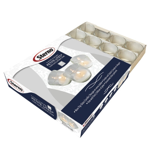 Sterno Candle Lamp 5 Hour Clear Glass Petite Lites, 2 x 24 ct Case - Candles & Lamps