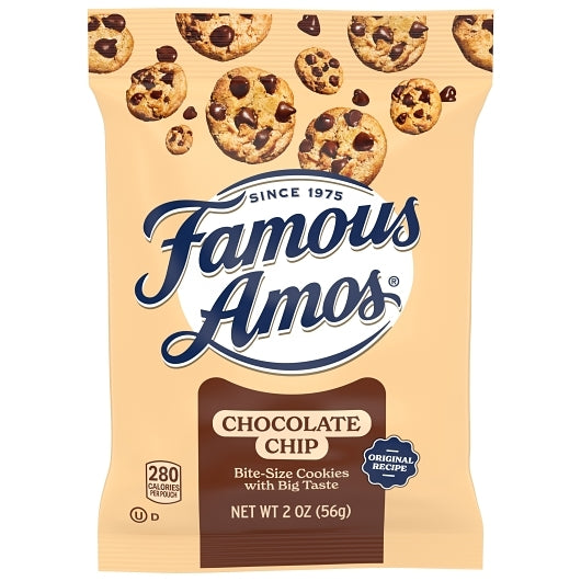 Famous Amos Chocolate Chip Cookies, 60 x 2 oz Case - Candy & Confections