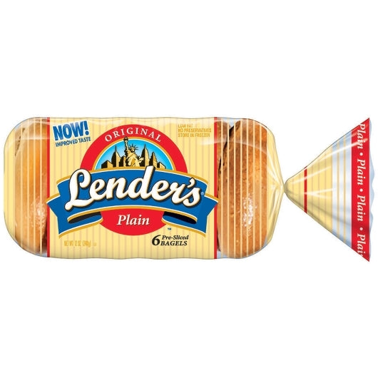 Pinnacle Foods Sliced PlAIN Bagels, 12 x 12 oz Case - Breads, Rolls & Buns