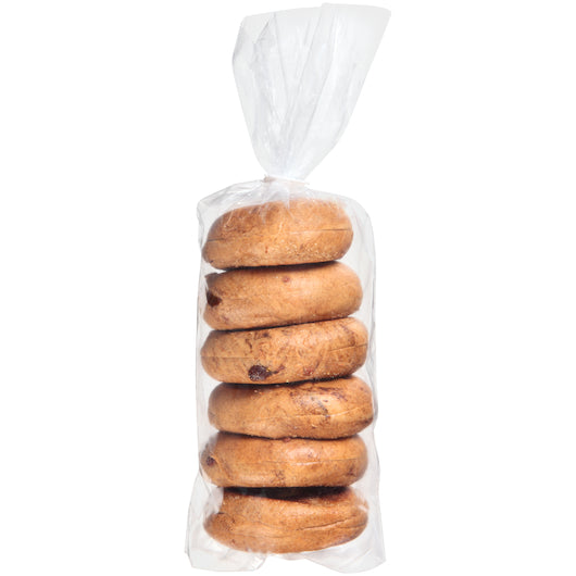 Lenders Sliced Cinnamon Sliced Whole Grain Cinnamon Raisin White Bagels, 1 x 2.25 oz Case - Breads, Rolls & Buns