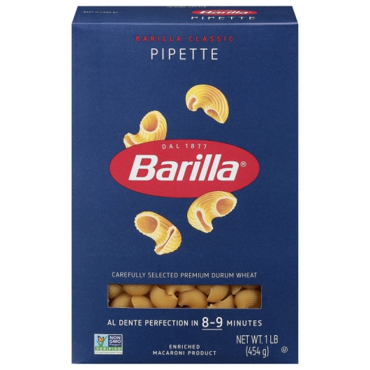Barilla Pipette Pasta, 12 x 16 oz Case - Pantry Ingredients