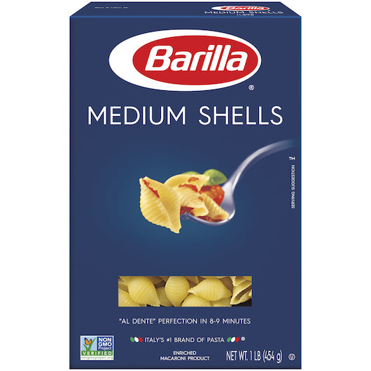 Barilla Medium Shells Pasta, 12 x 16 oz Case - DOT product image 2