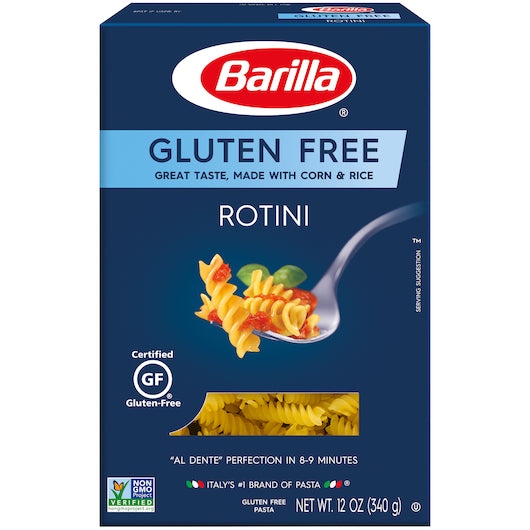 Barilla Gluten-Free Rotini Pasta, 8 x 12 oz Case - Pantry Ingredients