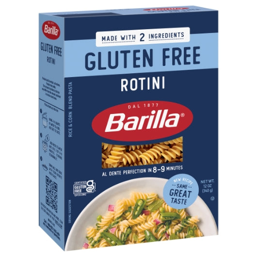 Barilla Gluten-Free Rotini Pasta, 8 x 12 oz Case - Alternate product angle or state