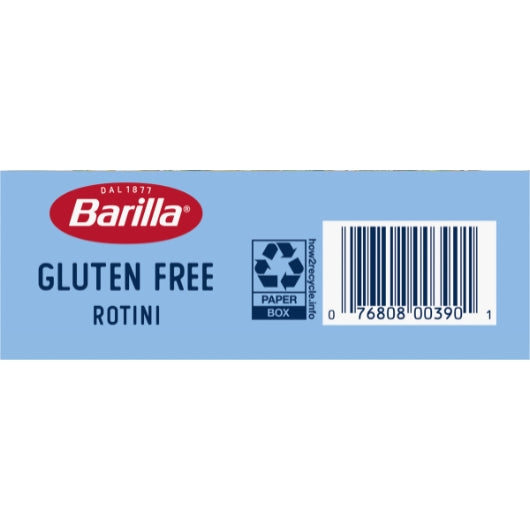Barilla Gluten-Free Rotini Pasta, 8 x 12 oz Case - Alternate product angle or state