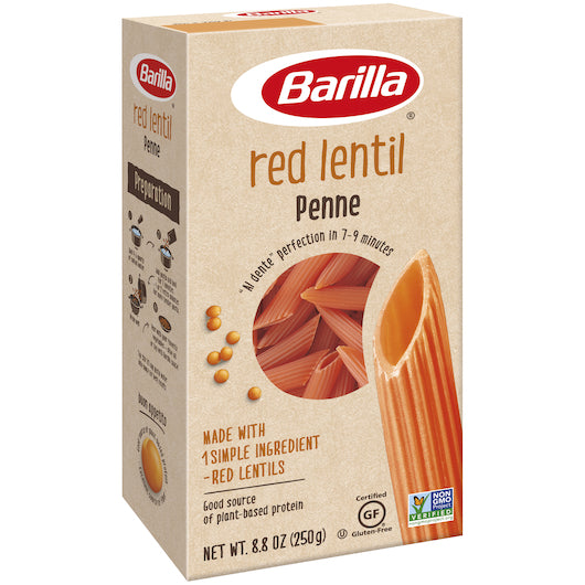 Barilla Vegetarian Non-Gmo Legume Red Lentil Penne Pasta, 10 x 8.8 oz Case - DOT product image 2