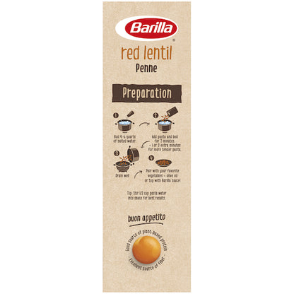 Barilla Vegetarian Non-Gmo Legume Red Lentil Penne Pasta, 10 x 8.8 oz Case - DOT product image 8