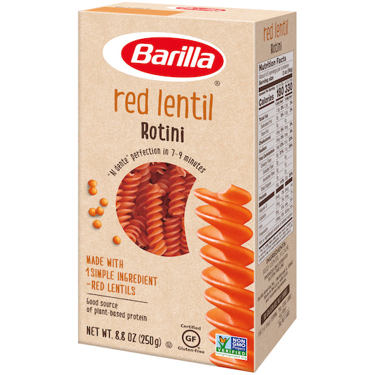 Barilla Red Lentil Rotini Legume, 8.8 Ounce - 10 per case. - DOT product image 3