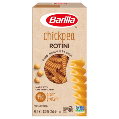 Barilla Vegetarian Non-Gmo Legume Chickpea Rotini Pasta, 10 x 8.8 oz Case - Pantry Ingredients