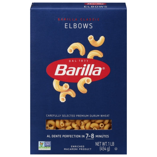 Barilla Elbow Pasta, 16 x 16 oz Case - Pantry Ingredients