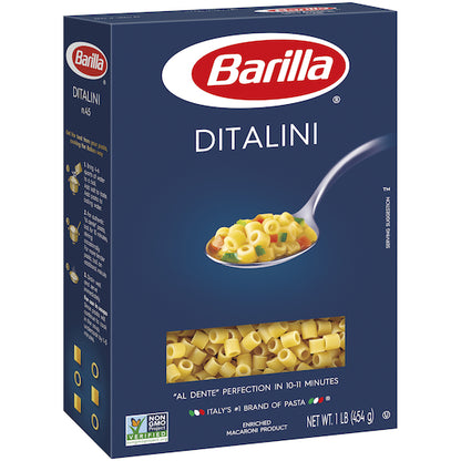 Barilla Kosher Non-Gmo Ditalini, 16 x 16 oz Case - Alternate product angle or state
