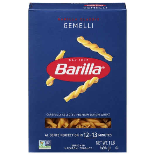 Barilla Gemelli Pasta, 16 x 16 oz Case - Pantry Ingredients