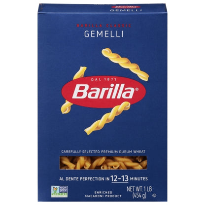 Barilla Gemelli Pasta, 16 x 16 oz Case - Pantry Ingredients