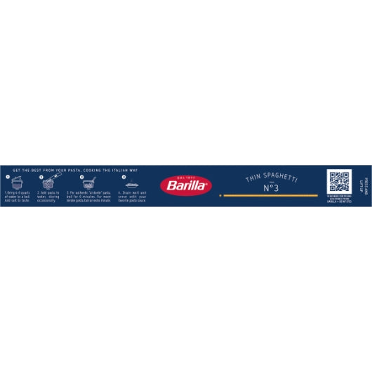 Barilla Thin Spaghetti Pasta, 20 x 16 oz Case - DOT product image 8